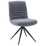 STUHL  in Stahl Flachgewebe Metall, Textil  - Schwarz/Dunkelblau, Design, Textil/Metall (50/93/69cm) - Dieter Knoll