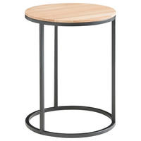 BEISTELLTISCH in Holz, Metall 39/39/51 cm  - Wildeiche/Schwarz, Design, Holz/Metall (39/39/51cm) - Johann Jakob