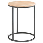 BEISTELLTISCH in Holz, Metall 39/39/51 cm  - Wildeiche/Schwarz, Design, Holz/Metall (39/39/51cm) - Johann Jakob