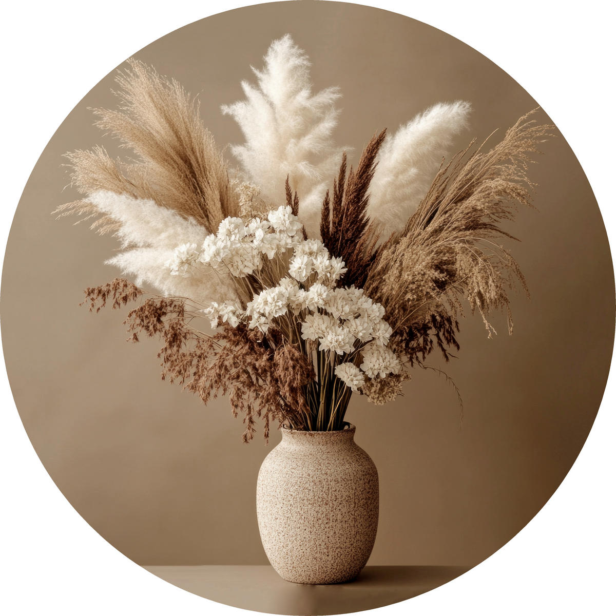 METALLBILD  - Hellbraun/Weiss, Basics, Metall (40/0,3cm)