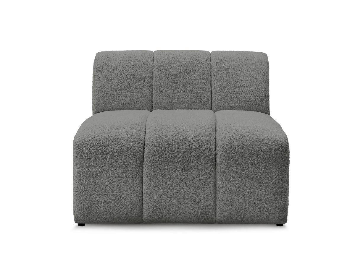 SOFAELEMENT ANNECY Bouclé Dunkelgrau  - Dunkelgrau/Schwarz, MODERN, Kunststoff/Textil (91/72/91cm)
