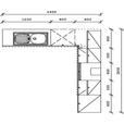 ECKKÜCHE 285/245 cm  in Graphitfarben, Weiß  - Edelstahlfarben/Graphitfarben, KONVENTIONELL, Holzwerkstoff (285/245cm) - Xora