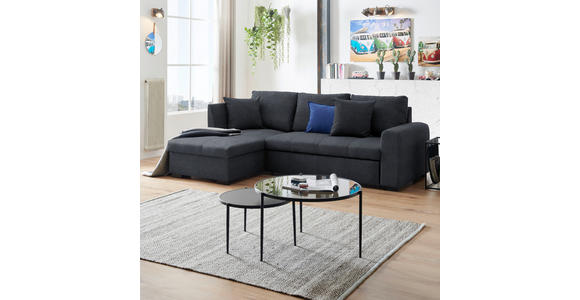 ECKSOFA in Webstoff Dunkelgrau  - Dunkelgrau, Design, Textil (158/238cm) - Xora