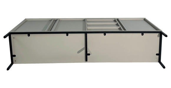 SIDEBOARD WABI in 180/81/40 cm - Hellgrau/Schwarz, Design, Holz/Holzwerkstoff (180/81/40cm) - Xora