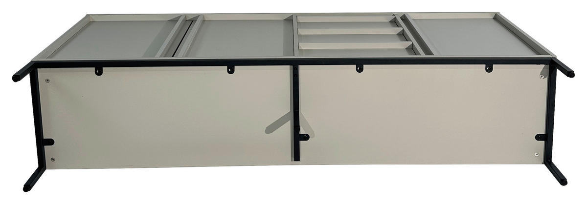 SIDEBOARD WABI  in 180/81/40 cm  - Schwarz/Grau, Design, Holz/Holzwerkstoff (180/81/40cm) - Xora