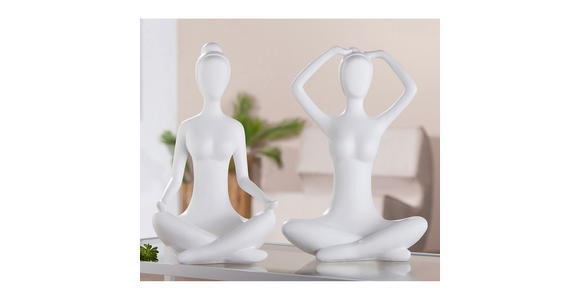 SKULPTUR - Weiß, Trend, Kunststoff (16/29/12cm) - Ambia Home