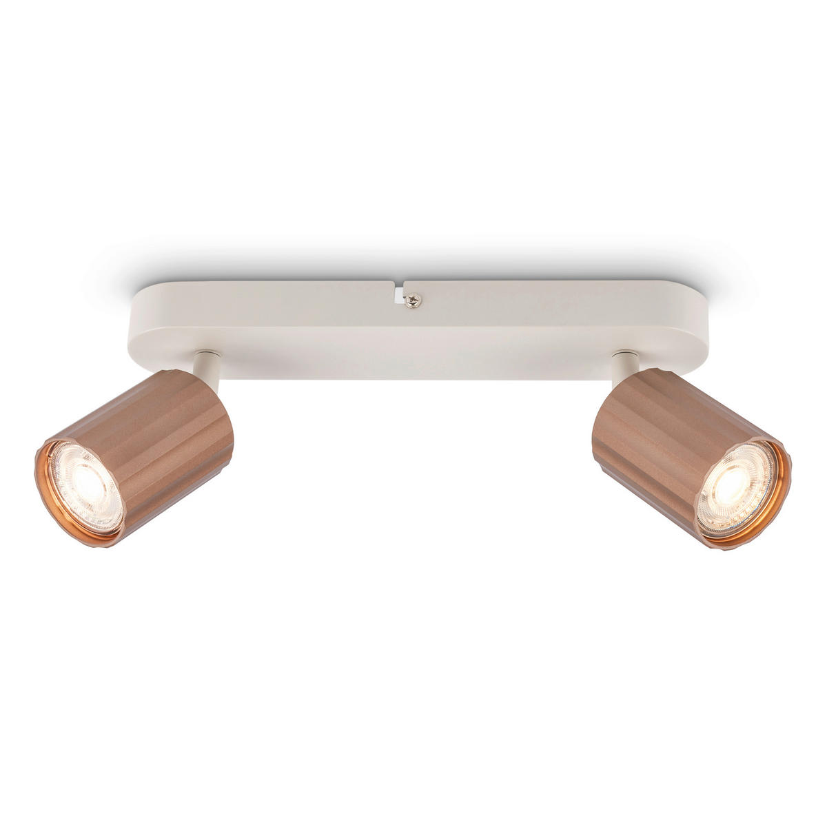 STRAHLER 28/8,5/8,5 cm   - Hellgrau/Cappuccino, Design, Kunststoff/Metall (28/8,5/8,5cm) - Briloner