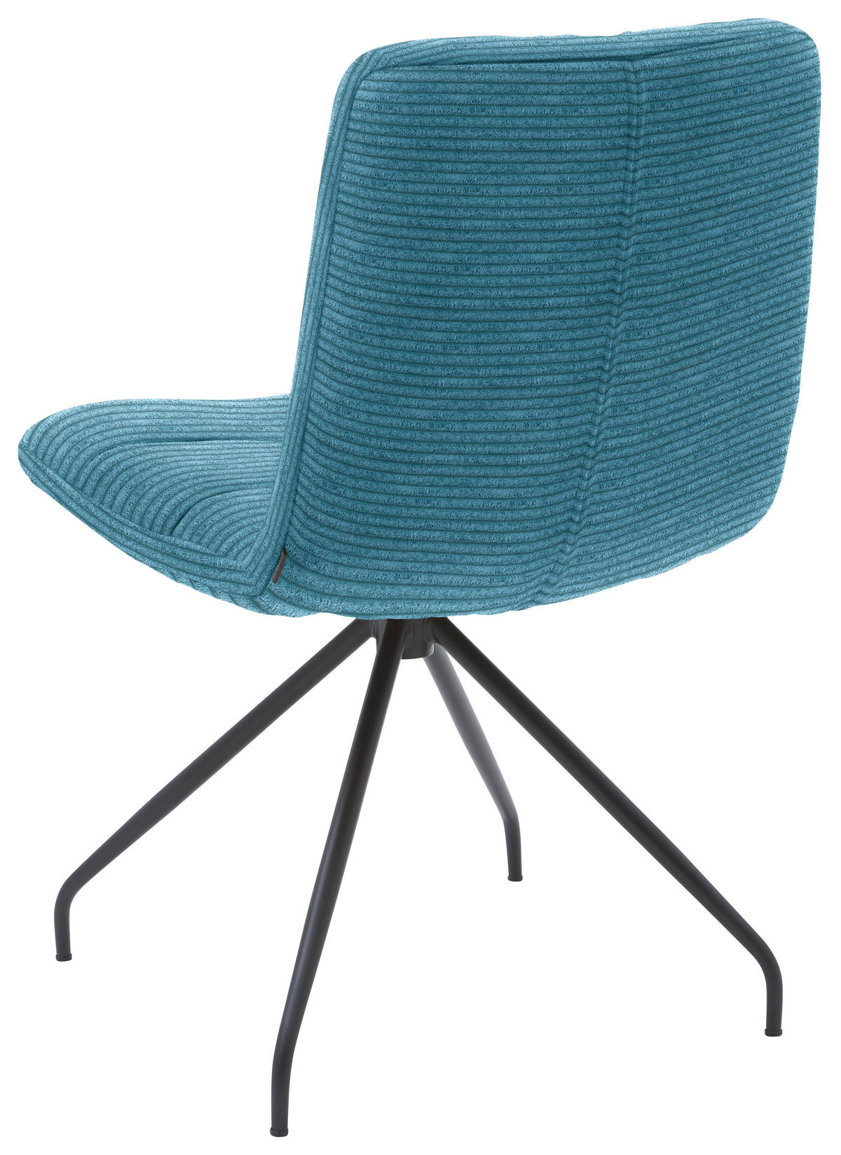 STUHL  in Cord Textil  - Petrol/Schwarz, Design, Textil/Metall (52/88/66cm) - Dieter Knoll