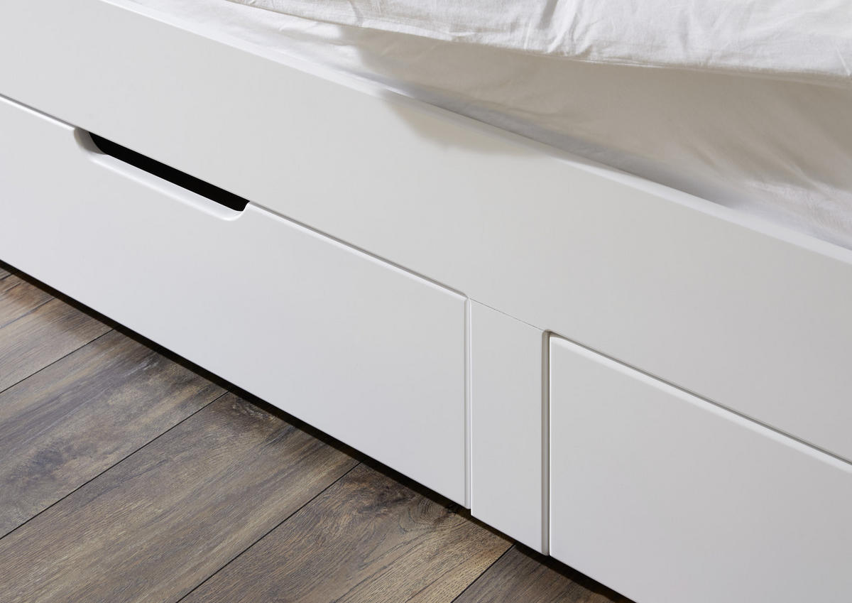 KREVET 90/180/200 cm     bela  - bela, Dizajnerski, pločasti materijal (90/180/200cm) - Xora