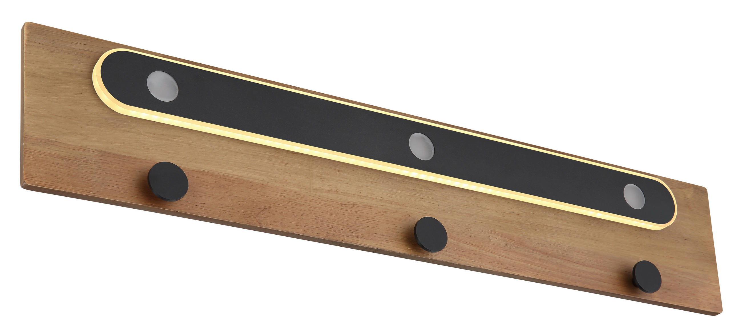 LED-WANDLEUCHTE 65/4,8/13 cm   - Dunkelbraun/Opal, Natur, Holz/Kunststoff (65/4,8/13cm) - Globo