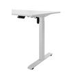 SCHREIBTISCH 137/68/71,5-120 cm Weiß elektrisch höhenverstellbar  - Weiß, MODERN, Holzwerkstoff/Metall (137/68/71,5-120cm) - Carryhome