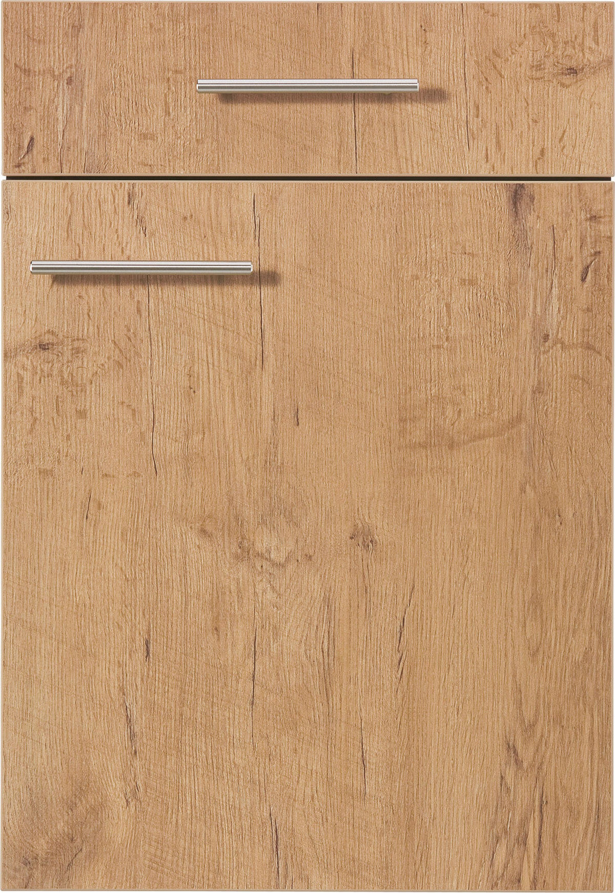 KÜCHENBLOCK 300 cm   in Eichefarben  - Eichefarben/Weiß, Design, Holzwerkstoff/Metall (300cm) - Impuls