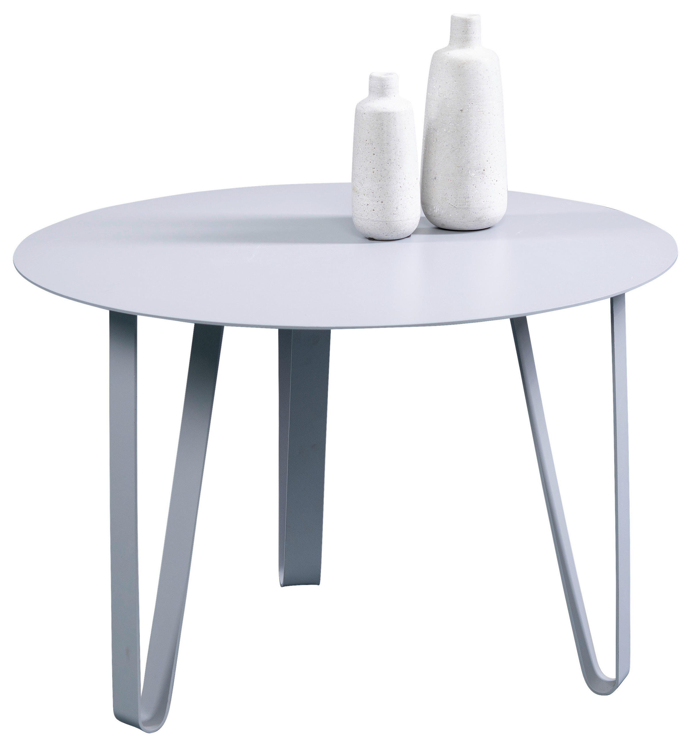 COUCHTISCH 60/60/40 cm rund Grau  - Grau, Design, Metall (60/60/40cm) - Xora