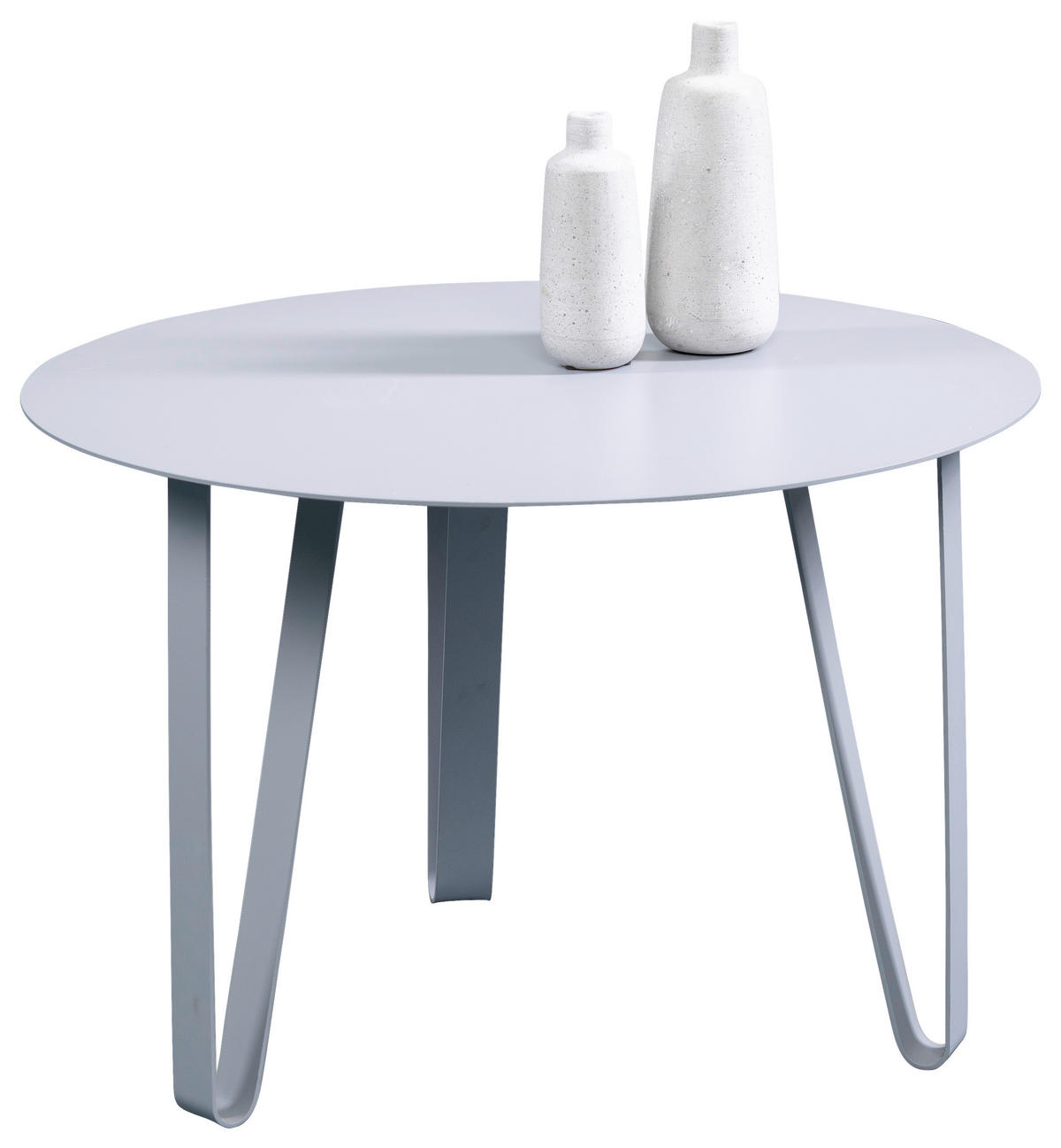 COUCHTISCH 60/60/40 cm rund Grau  - Grau, Design, Metall (60/60/40cm) - Xora