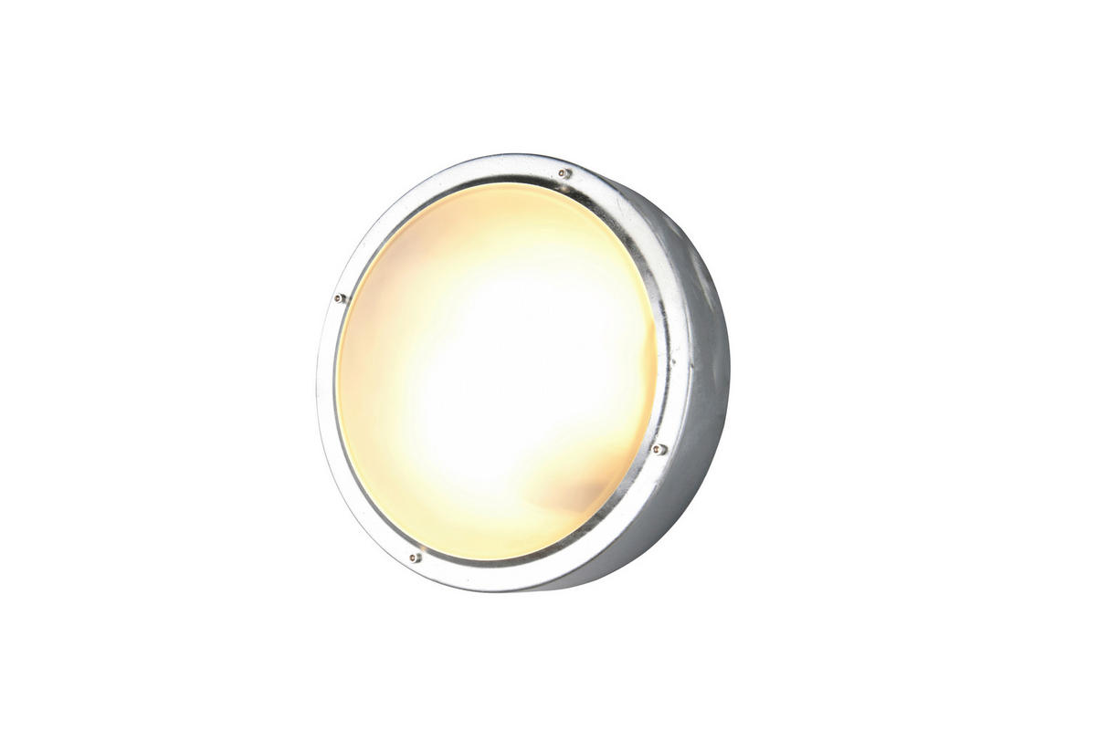 AUßENWANDLEUCHTE Barito 30/11 cm  - Zinkfarben/Weiß, Design, Glas/Metall (30/11cm) - Trio Leuchten