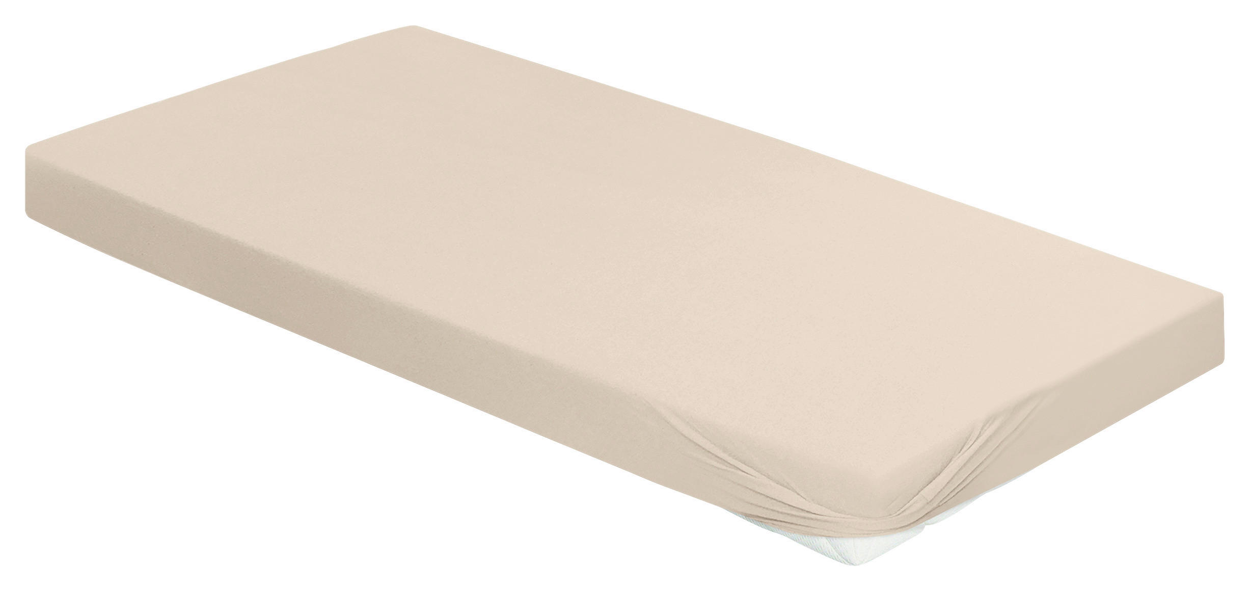 SPANNBETTTUCH Jersey  - Creme, KONVENTIONELL, Textil (190/200cm) - Irisette