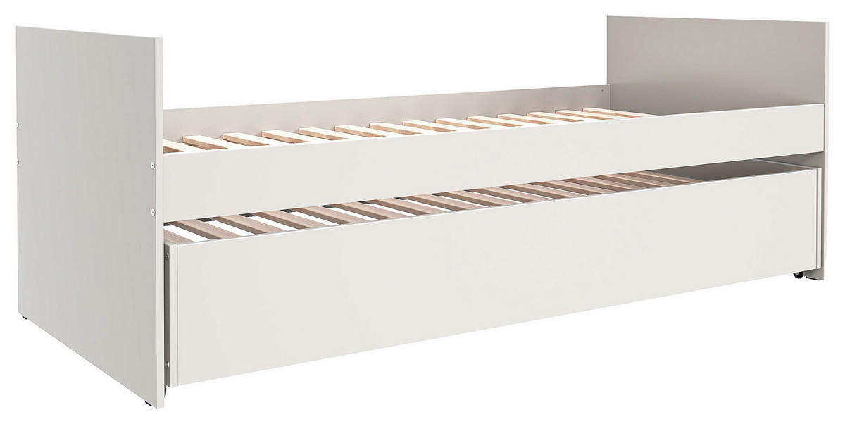 AUSZIEHBETT 90/200 cm,  in Kaschmir, Bettschublade, Lattenrost für Zusatzbett, Lattenrost für Hauptbett  - Kaschmir/Naturfarben, MODERN, Holz/Holzwerkstoff (90/200cm) - MID.YOU