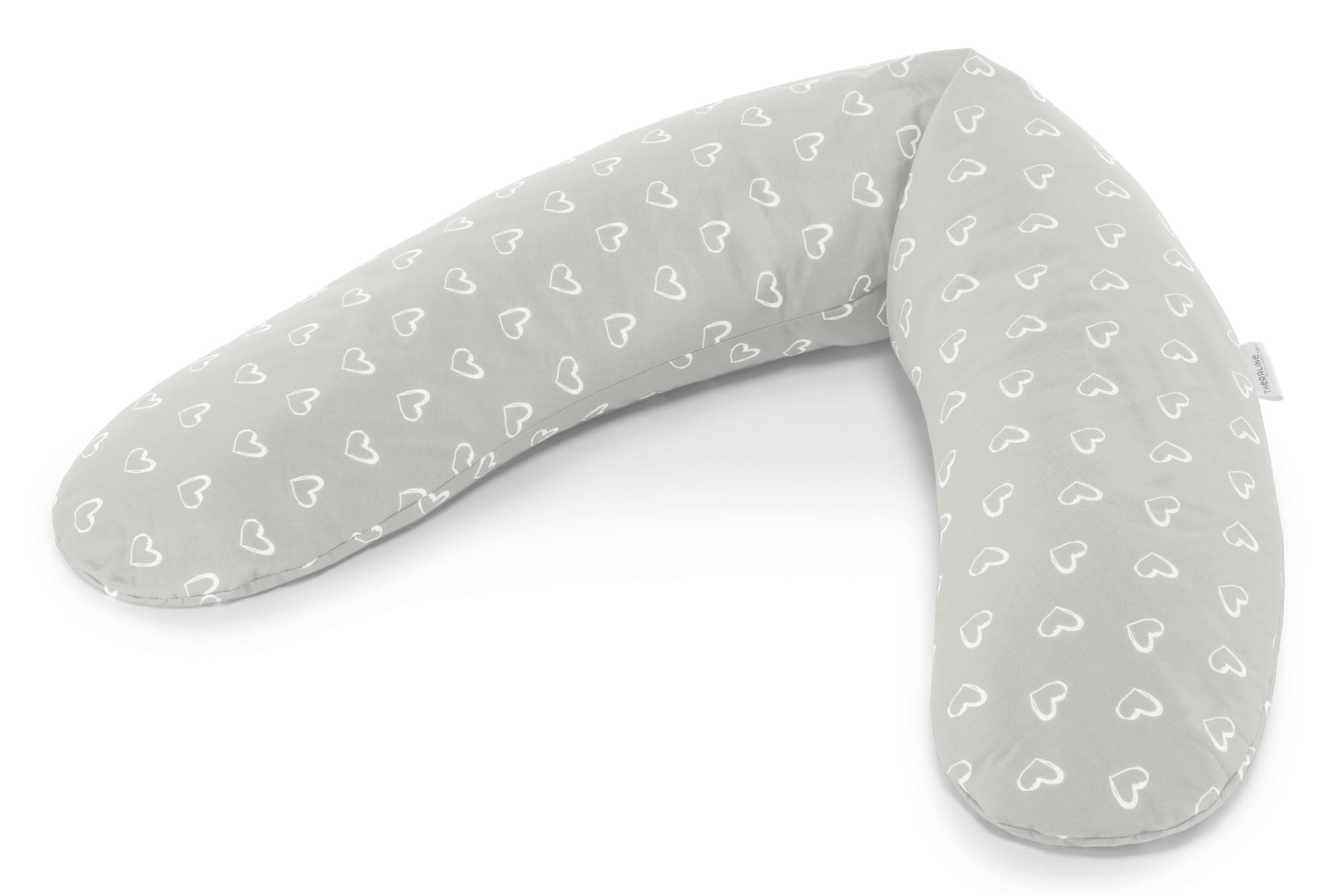 STILLKISSEN Komfort   - Hellgrau/Weiß, KONVENTIONELL, Textil (180/34cm) - Theraline