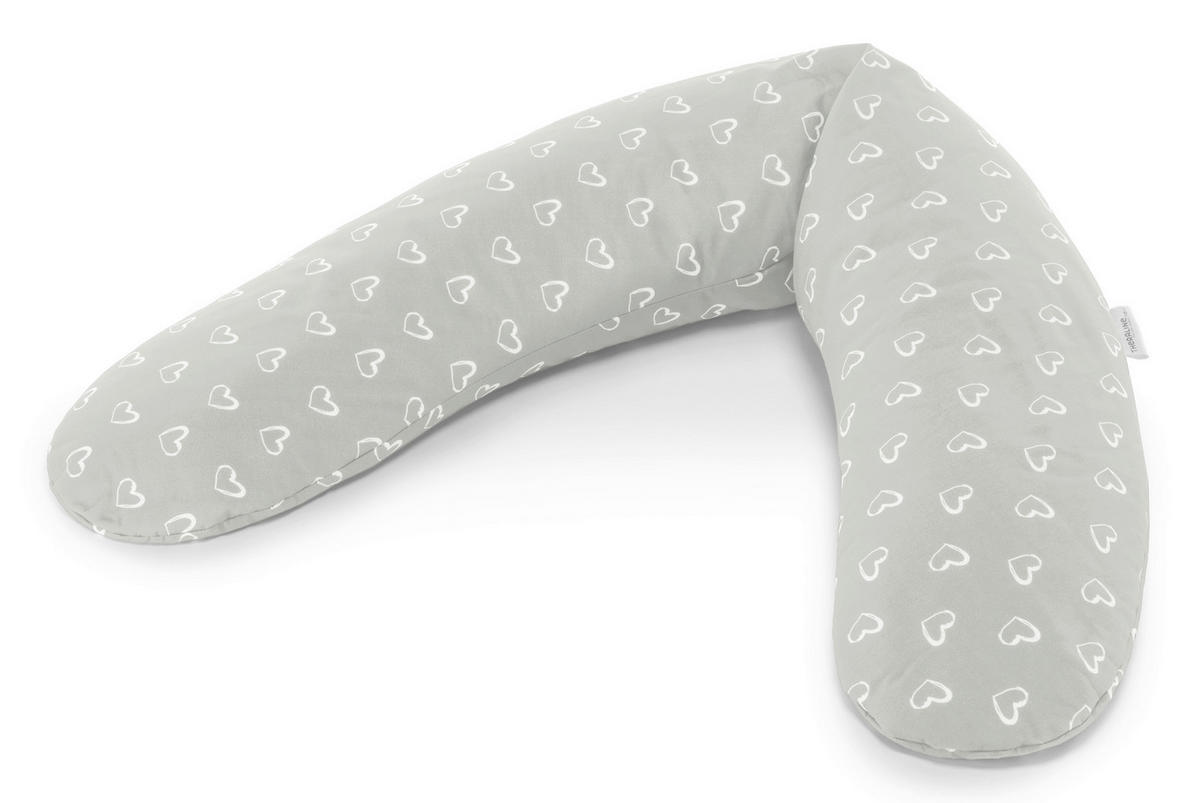 STILLKISSEN Komfort   - Hellgrau/Weiß, KONVENTIONELL, Textil (180/34cm) - Theraline