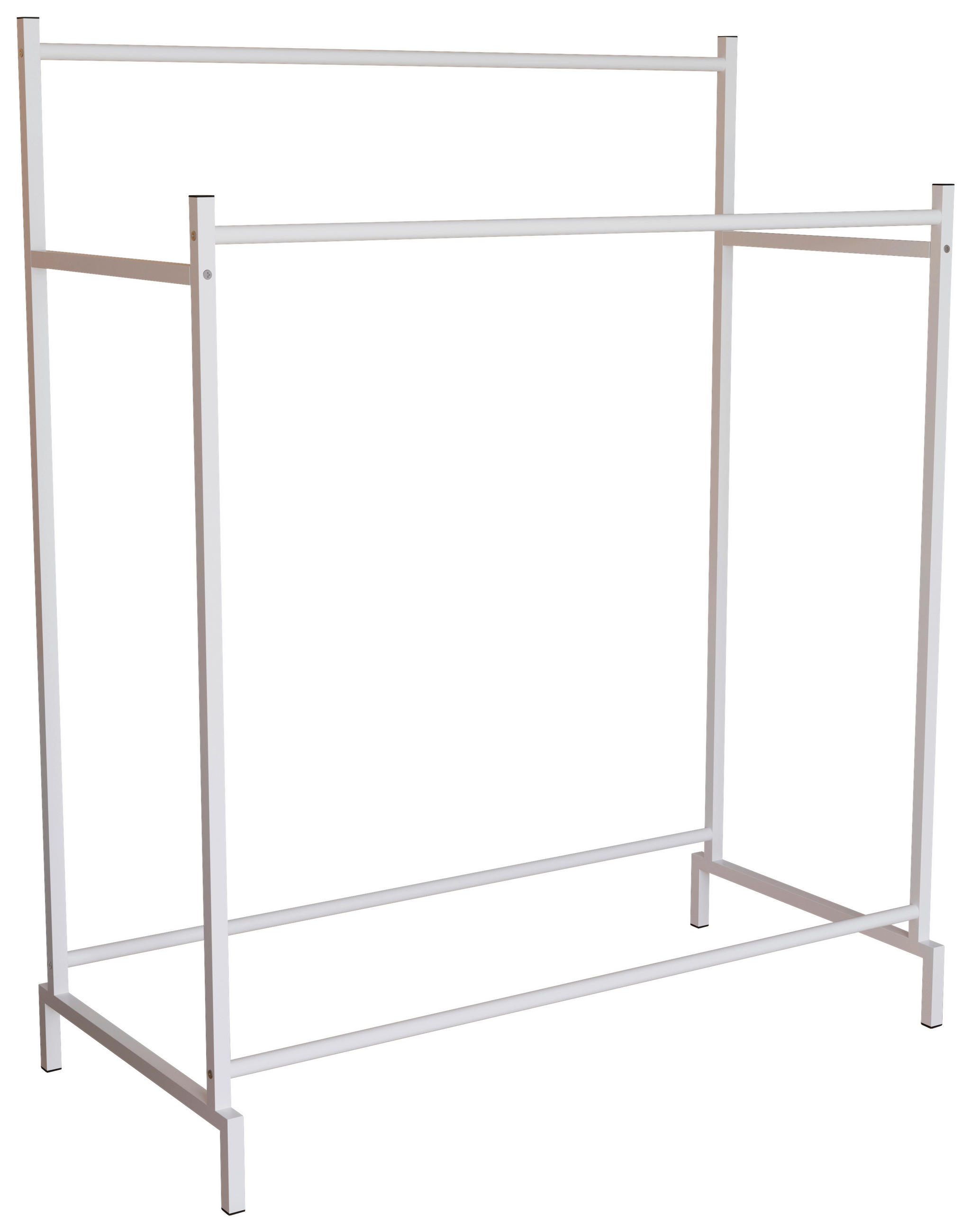 KLEIDERSTÄNDER in Weiß 103/136/52 cm   - Weiß, Design, Metall (103/136/52cm) - MID.YOU
