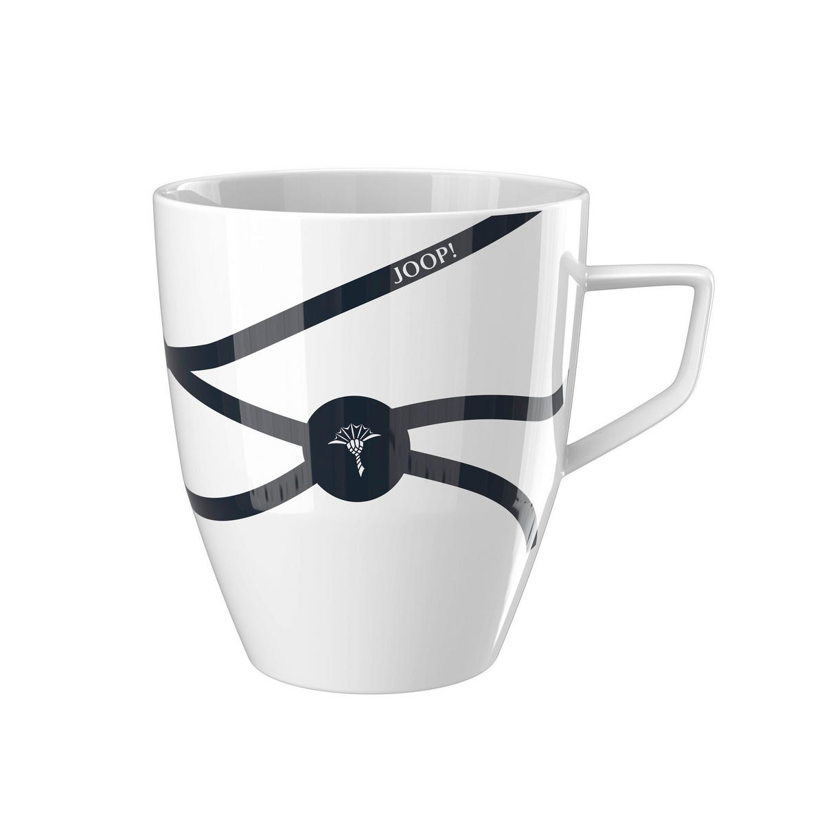 KAFFEEBECHER    - Weiß/Dunkelblau, Design, Keramik (8,5/8,5/9,5cm) - Joop!