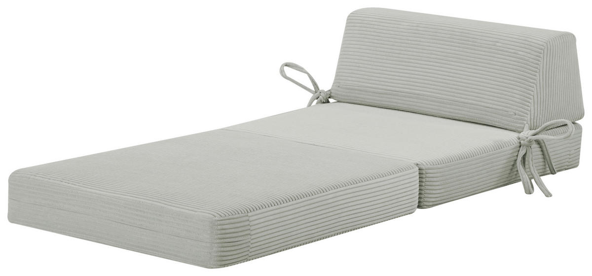 SCHLAFSESSEL Cord Hellgrau    - Hellgrau, Design, Textil/Metall (65/57/81cm) - Livetastic
