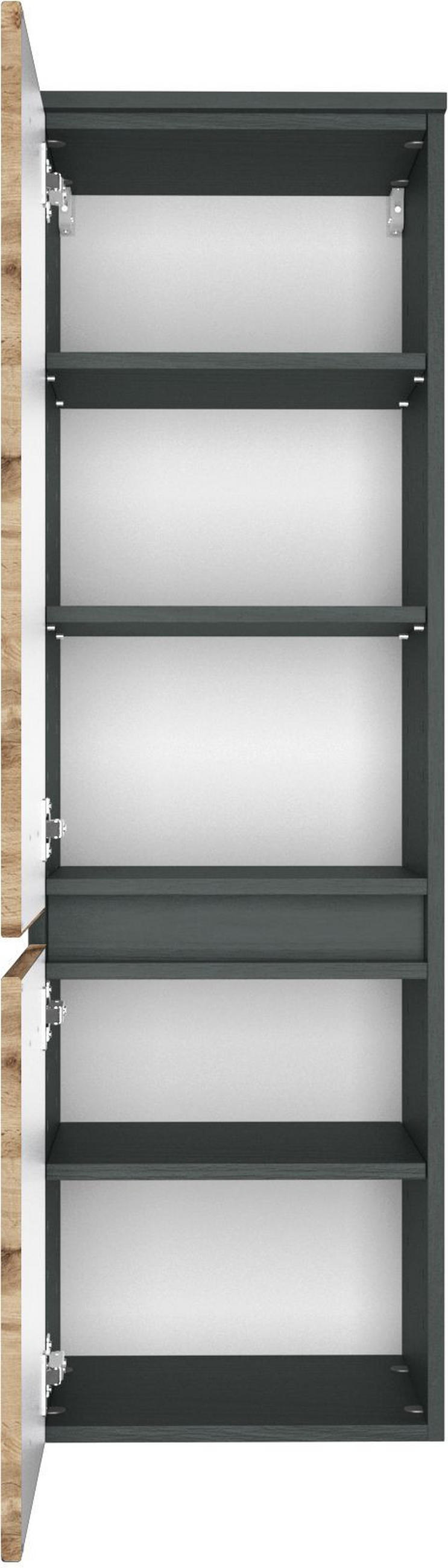 MIDISCHRANK 40/130/35 cm  - Silberfarben/Eiche Wotan, Design, Holzwerkstoff/Kunststoff (40/130/35cm) - Held