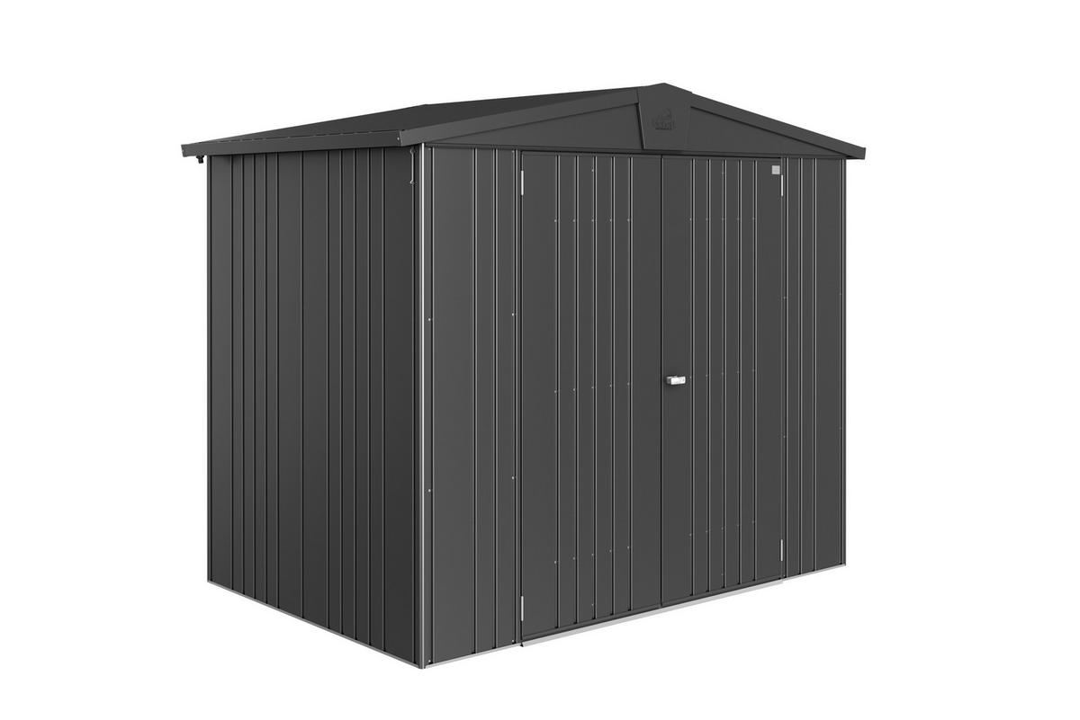 GERÄTEHAUS 244/203/156 cm  - Grau, Basics, Metall (244/203/156cm) - Biohort