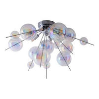 DECKENLEUCHTE  57/38 cm    - Chromfarben, Trend, Glas/Metall (57/38cm) - Näve