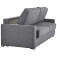 SCHLAFSOFA Flachgewebe Hellgrau  - Chromfarben/Hellgrau, KONVENTIONELL, Textil/Metall (188/86/97cm) - Novel