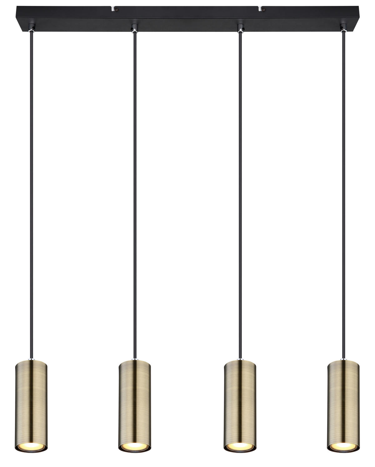 FÜGGŐLÁMPA 65/6/120 cm  - fekete/sárgarézszínű, Design, fém (65/6/120cm) - Globo