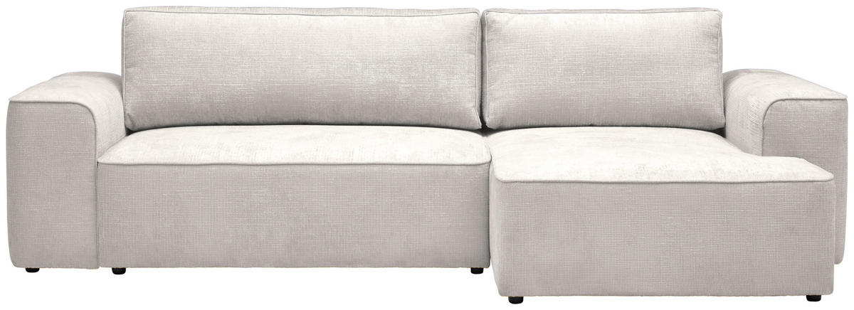 ECKSOFA in Plüsch Beige  - Beige/Blaugrau, Design, Kunststoff/Textil (288/152cm) - Xora