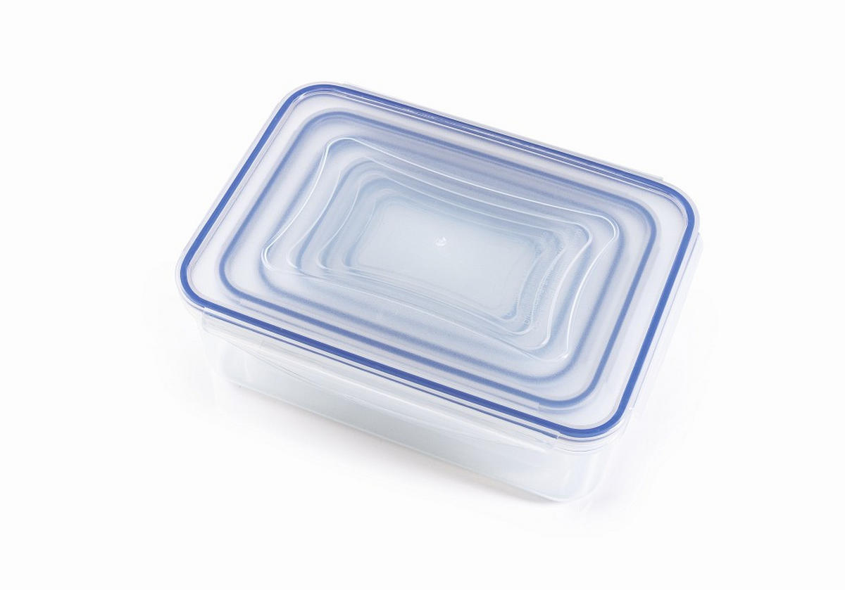 FRISCHHALTEDOSENSET GOURMETmaxx 6-teilig  - Blau/Transparent, Basics, Kunststoff (25/18/8,5cm) - GOURMETMAXX