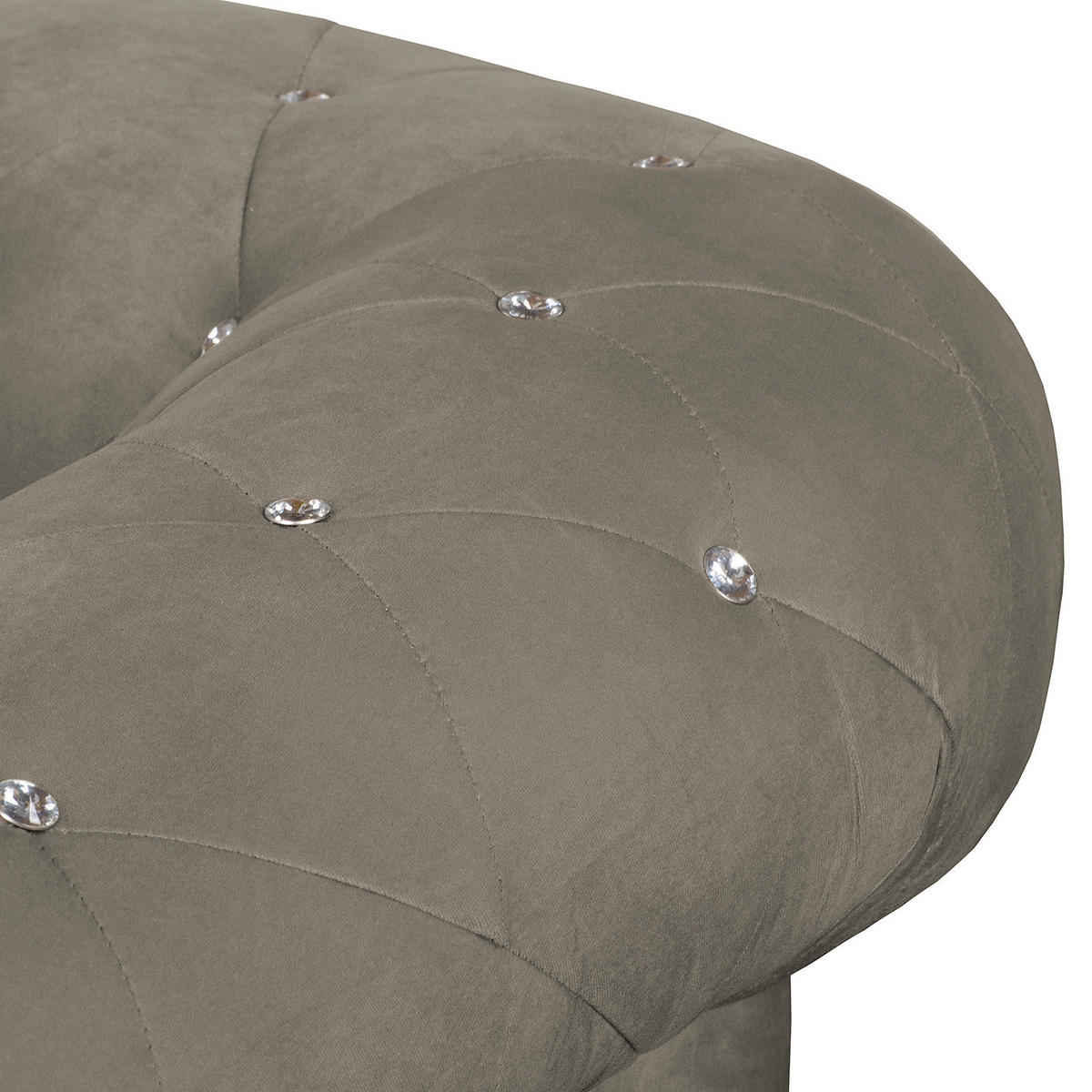 SESSEL in Velours Taupe  - Taupe, Design, Holz/Textil (110/82/90cm) - P & B