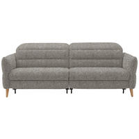 2-SITZER-SOFA  in Webstoff Hellbraun  - Hellbraun/Eiche Bianco, Design, Holz/Textil (234-262/85-106/98-112cm) - Dieter Knoll