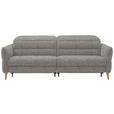 2-SITZER-SOFA  in Webstoff Hellbraun  - Hellbraun/Eiche Bianco, Design, Holz/Textil (234-262/85-106/98-112cm) - Dieter Knoll