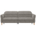 2-SITZER-SOFA  in Webstoff Hellbraun  - Hellbraun/Eiche Bianco, Design, Holz/Textil (234-262/85-106/98-112cm) - Dieter Knoll