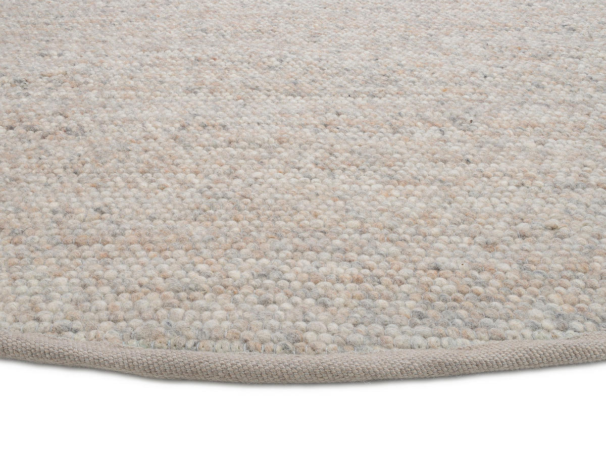 HANDWEBTEPPICH 150/150 cm Helsinki Naturfarben  - Naturfarben, Basics, Textil (150/150cm) - Linea Natura