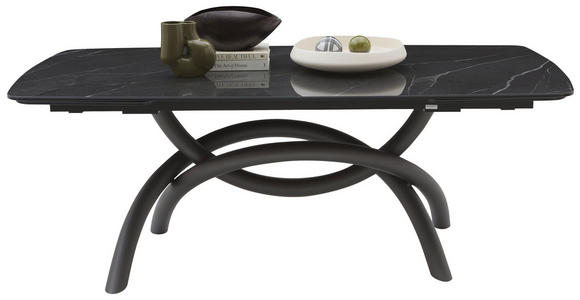 AUSZIEHTISCH in Metall, Keramik 200-294/100/76 cm  - Anthrazit/Schwarz, Design, Keramik/Metall (200-294/100/76cm) - Belluti