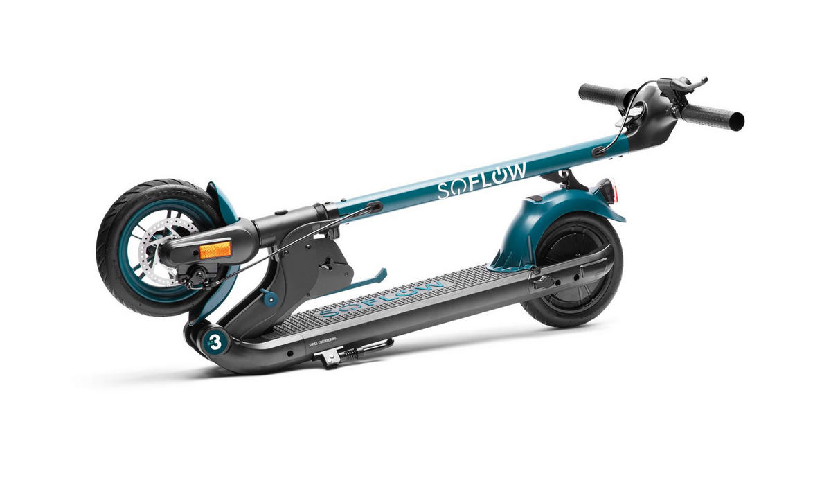 ELEKTROSCOOTER SOFLOW SO3 (2ND)  - Mintgrün/Grün, KONVENTIONELL, Metall (105,3/49/113,8cm)
