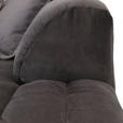 ECKSOFA Grau Samt  - Schwarz/Grau, MODERN, Kunststoff/Textil (270/328/180cm) - Carryhome