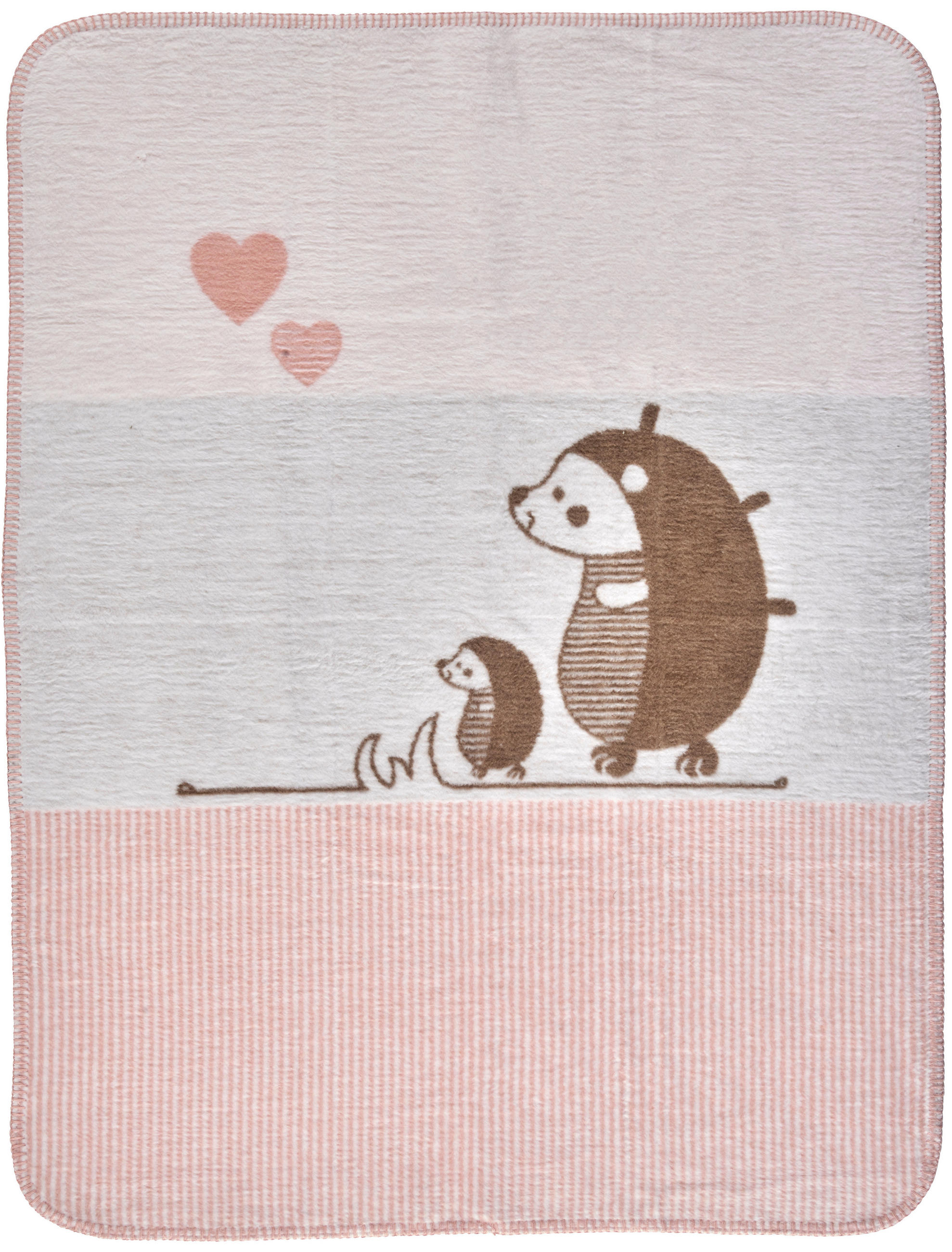 SCHMUSEDECKE MEGGI  75/100 cm  - Braun/Rosa, Basics, Textil (75/100cm) - Patinio