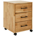 ROLLCONTAINER Wildeiche massiv Eichefarben  - Eichefarben, MODERN, Holz/Kunststoff (40/57/42cm) - Linea Natura
