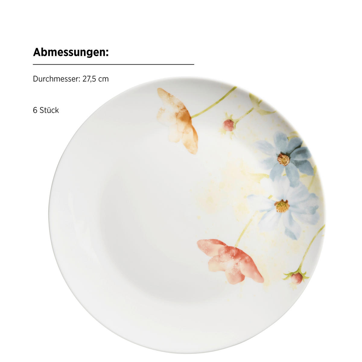 TAFELSERVICE Weiß AMAPOLA 18-teilig  - Weiß, Basics, Keramik - Mäser