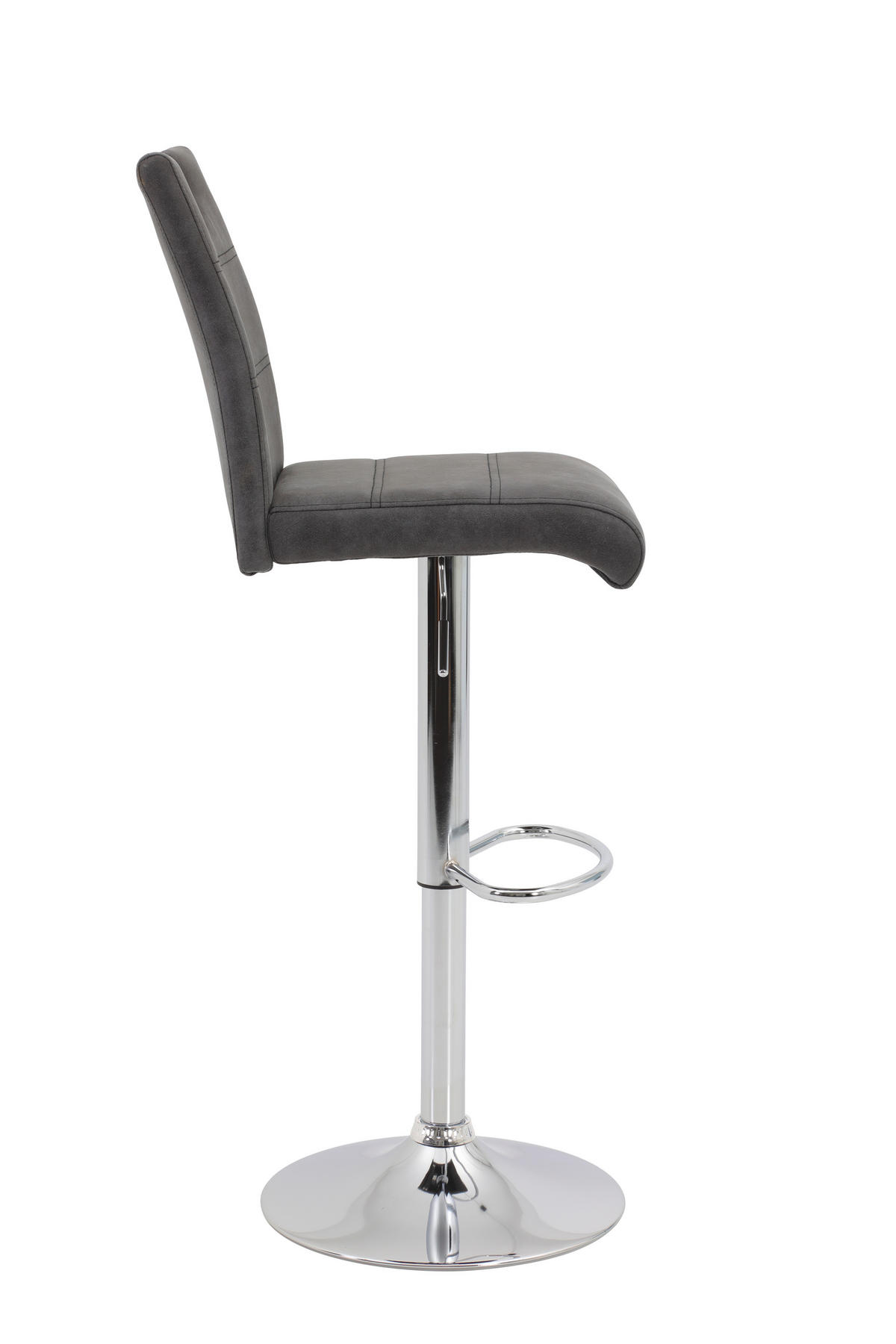 BARHOCKER in Metall, Textil Anthrazit  - Chromfarben/Anthrazit, MODERN, Textil/Metall (40/97-119/50cm) - MID.YOU