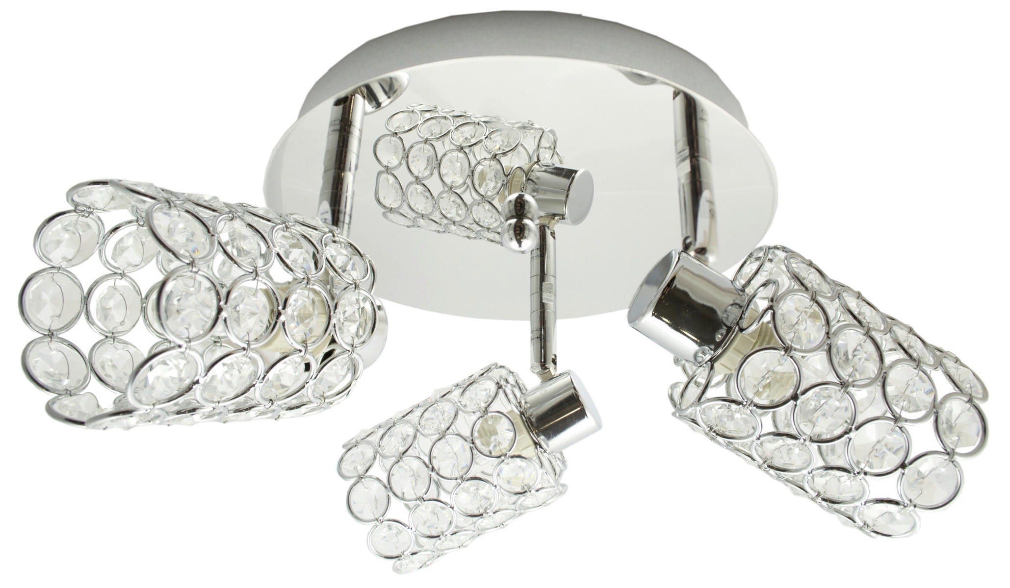 DECKENLEUCHTE York 44/17 cm   - Chromfarben/Transparent, KONVENTIONELL, Glas/Metall (44/17cm)