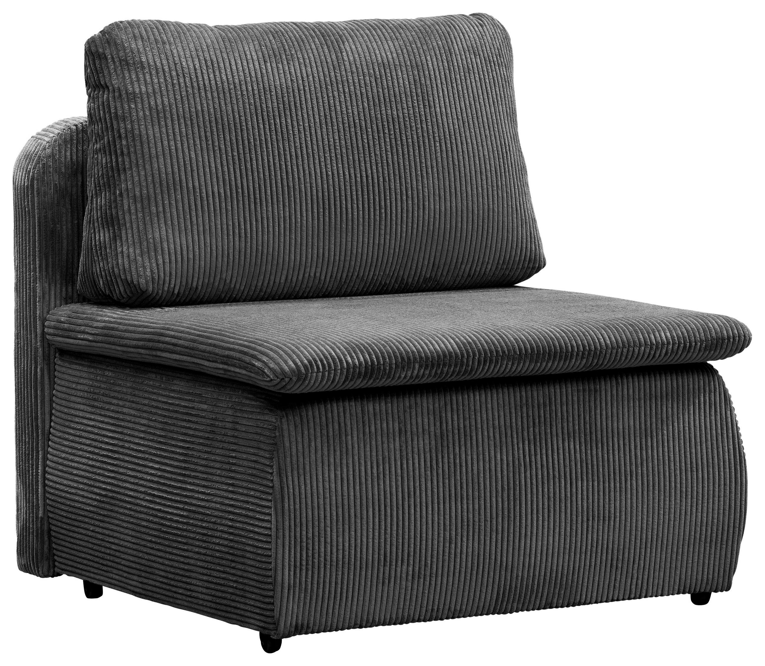 SCHLAFSESSEL Cord Dunkelgrau  - Dunkelgrau/Schwarz, KONVENTIONELL, Kunststoff/Textil (87/95/87cm) - Boxxx
