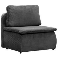 SCHLAFSESSEL Cord Dunkelgrau  - Dunkelgrau/Schwarz, KONVENTIONELL, Kunststoff/Textil (87/95/87cm) - Boxxx