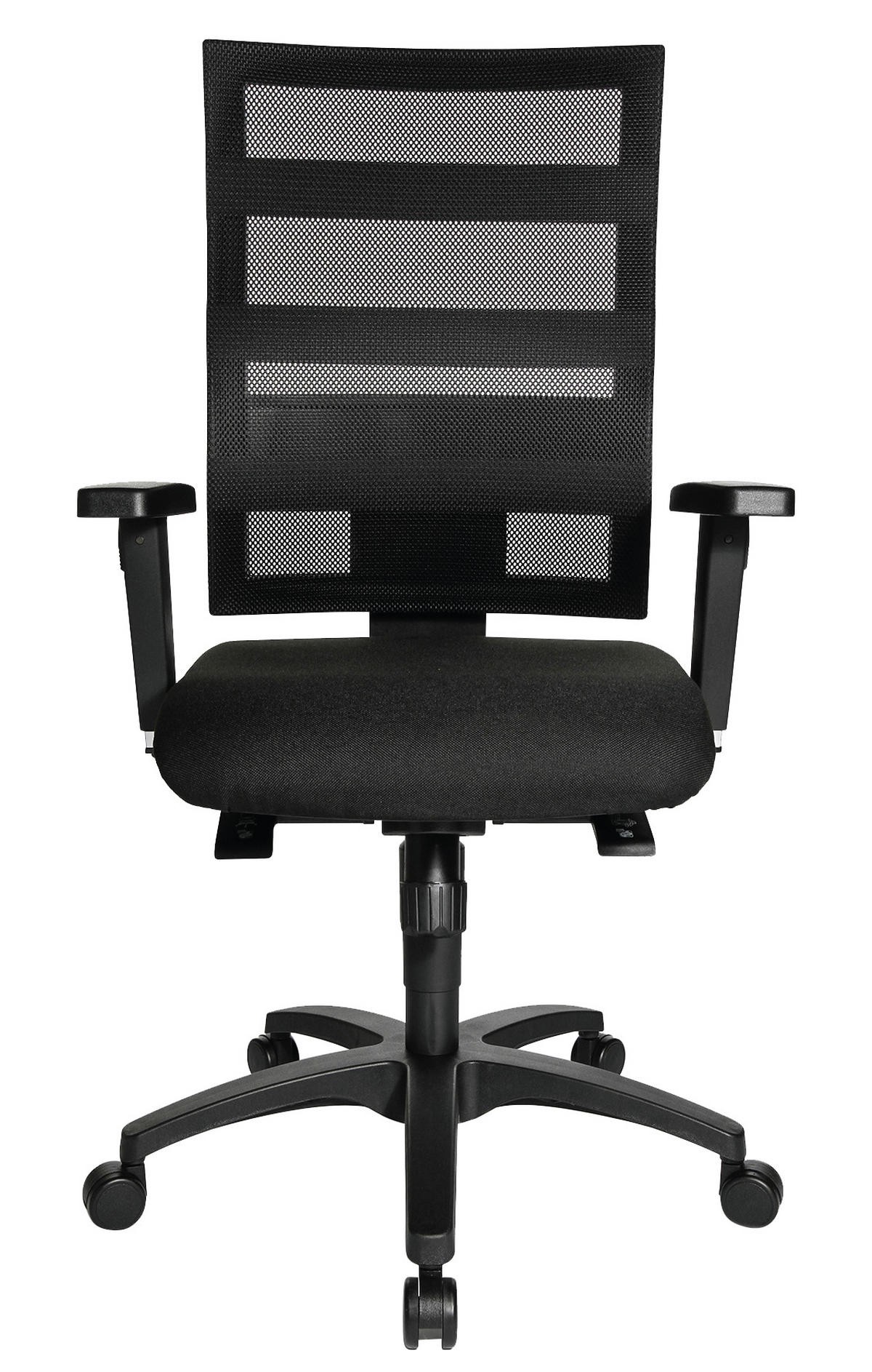 DREHSTUHL  in Netzbespannung, Mikrofaser Schwarz  - Schwarz, Design, Kunststoff/Textil (48/96-114/48cm) - Topstar