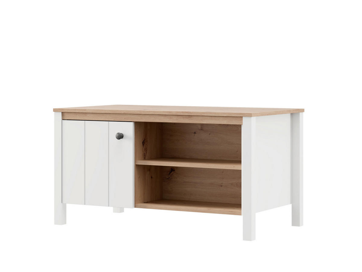 KLUB STOLIĆ bijela, hrast Artisan  drvni materijal  - bijela/bakrenaste boje, Basics, drvni materijal/plastika (101/54,5cm)